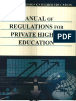 Manual of Regulations for Private Higher Education