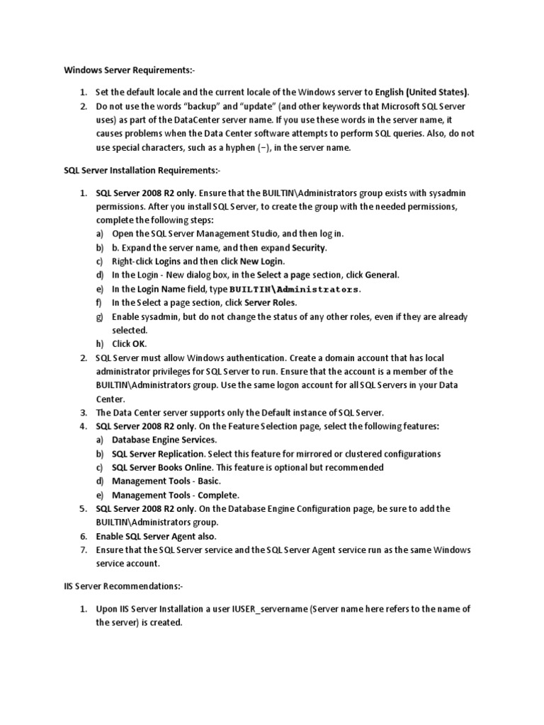 Connected Best Practices SQL IIS and Windows Server | PDF | Internet ...