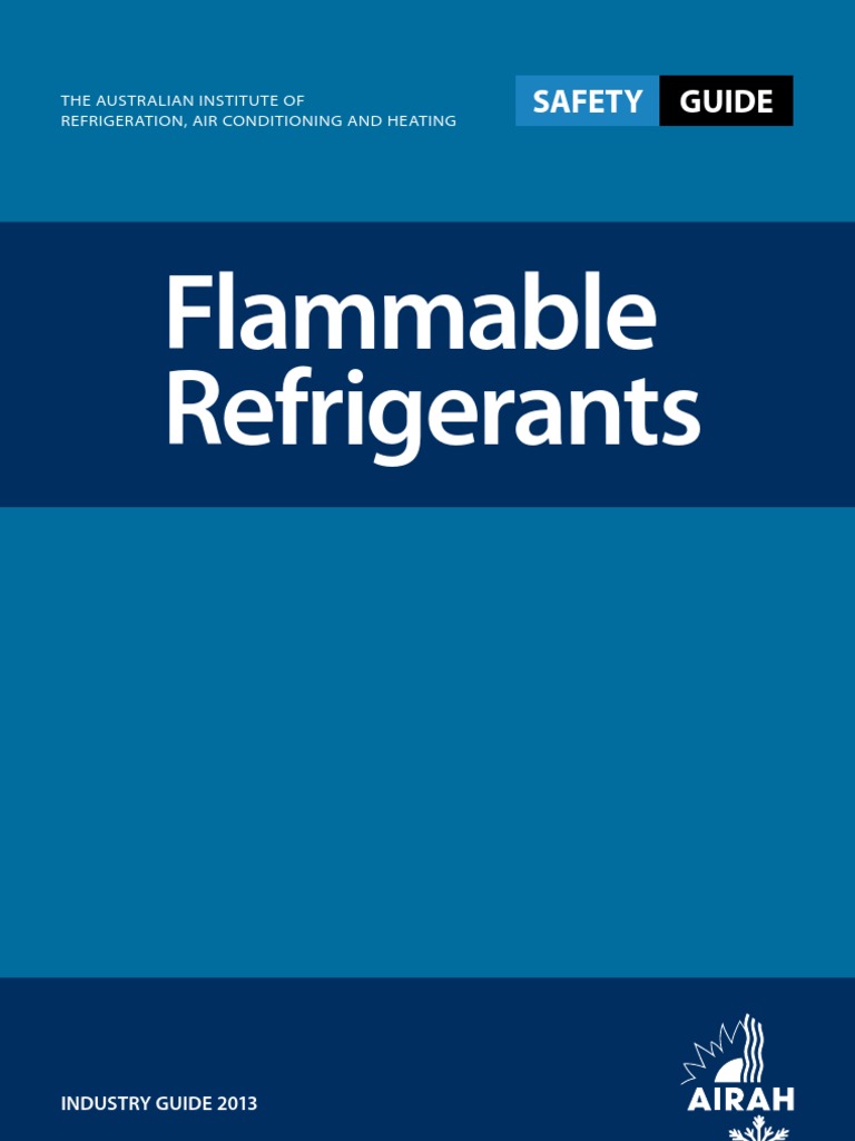 Flammable Refrigerant Safety Guide 2013 Pdf Pdf Occupational Safety