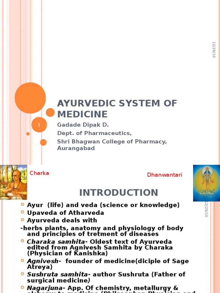 Ayurvedic System of Medicine PDF PDF