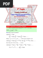 7 7 7 7 Topic Topic Topic Topic: Laplace Transforms Laplace Transforms Laplace Transforms Laplace Transforms