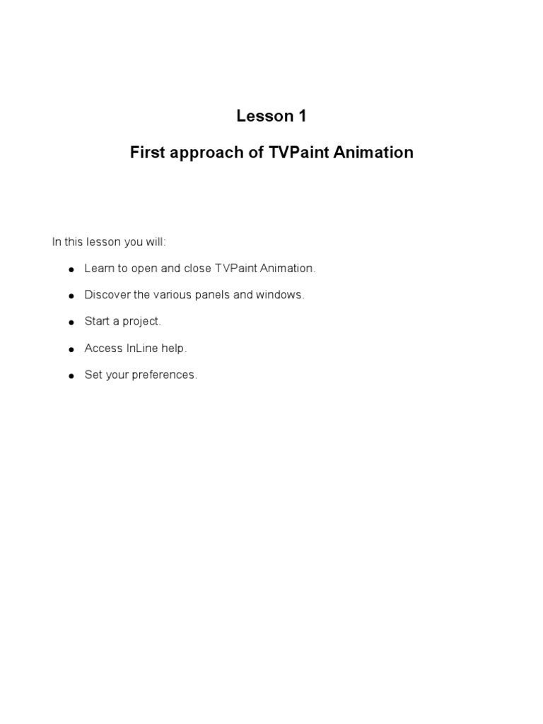 Tvpaint Tutorial 1 Pdf Video Icon Computing