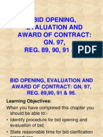 Bid Opening and Evaluation