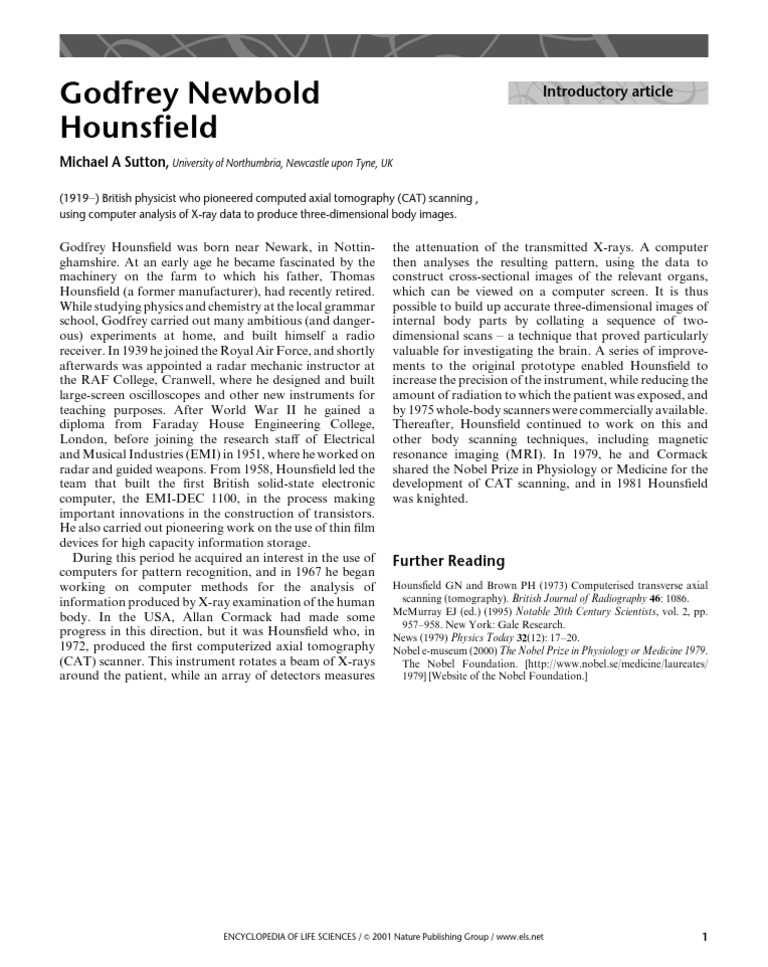 Godfrey Newbold Hounsfield.pdf Ct Scan Applied And