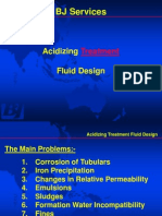 BJ Services acidizing treatment fluid design