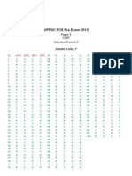 UPPSC PCS Pre Exam 2013 Paper 2 CSAT Answer Key (26 June 2013)