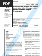 ABNT NBR 13792 - Protecao Contra Incendio Por Sistema de Chuveiros Automaticos Para Areas de Armazenamento Em Geral - Procedimento