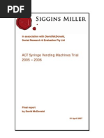 Download Evaluation of a trial of syringe vending machines in Canberra ACT Australia by David McDonald SN15745371 doc pdf
