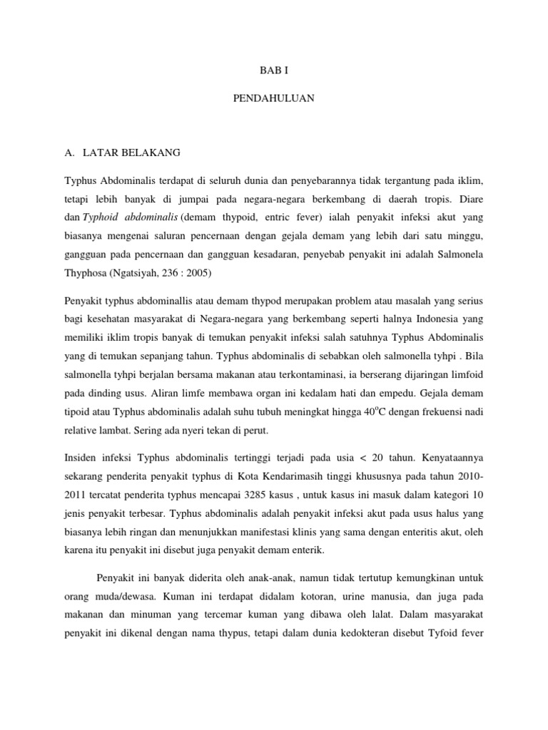 Makalah Pelaporan Survelain Penyakit Tipes