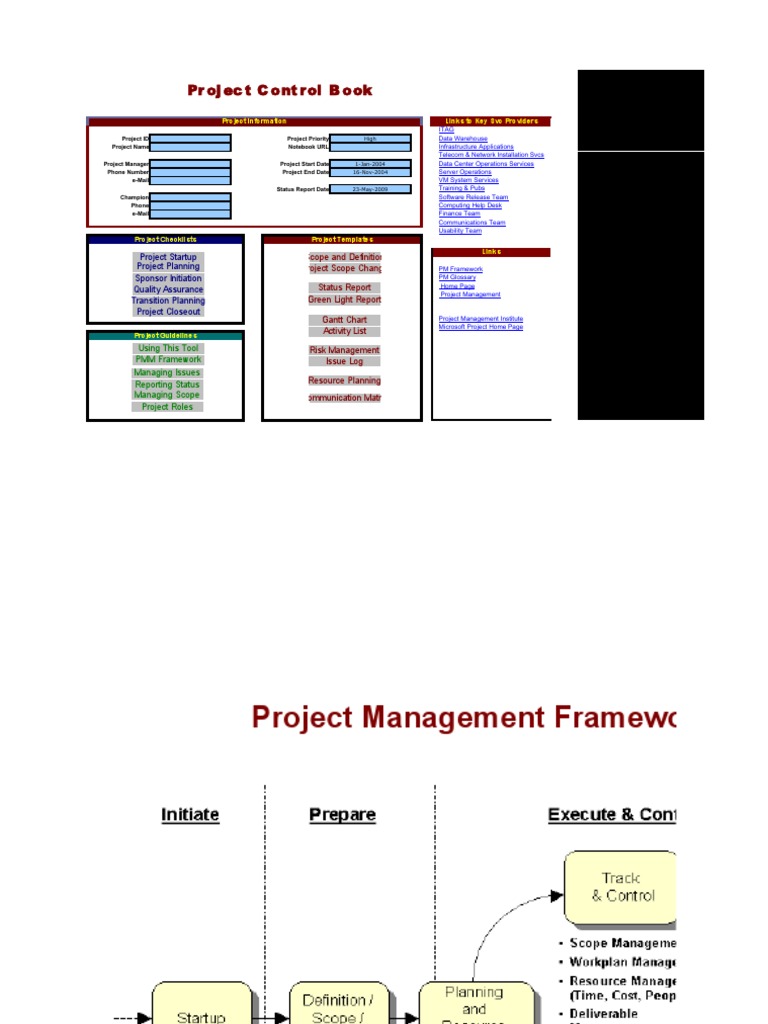 Projectcontrol Book: Project Information Links To Key SVC Providers | PDF