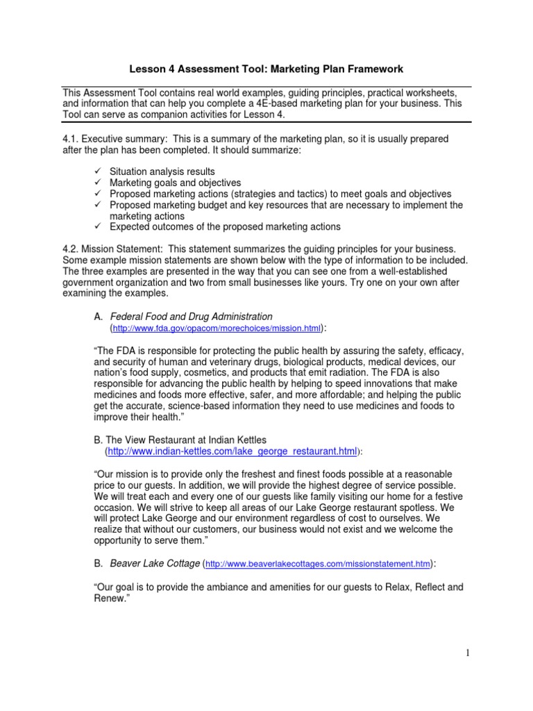 Marketing Plan Assessment Tool Guide | PDF | Swot Analysis | Advertising