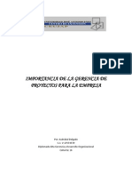 Articulo Importancia de La Gerencia de Proyectos para La Empresa