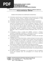 normas para apresentação de dissertação da eean / ufrj