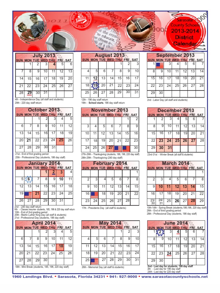 Sarasota County School Calendar 25-26 | PDF | Violence | Unrest