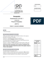 A2AS GEOG REVISED PP January 2010 As 1 Physical Geography 6469
