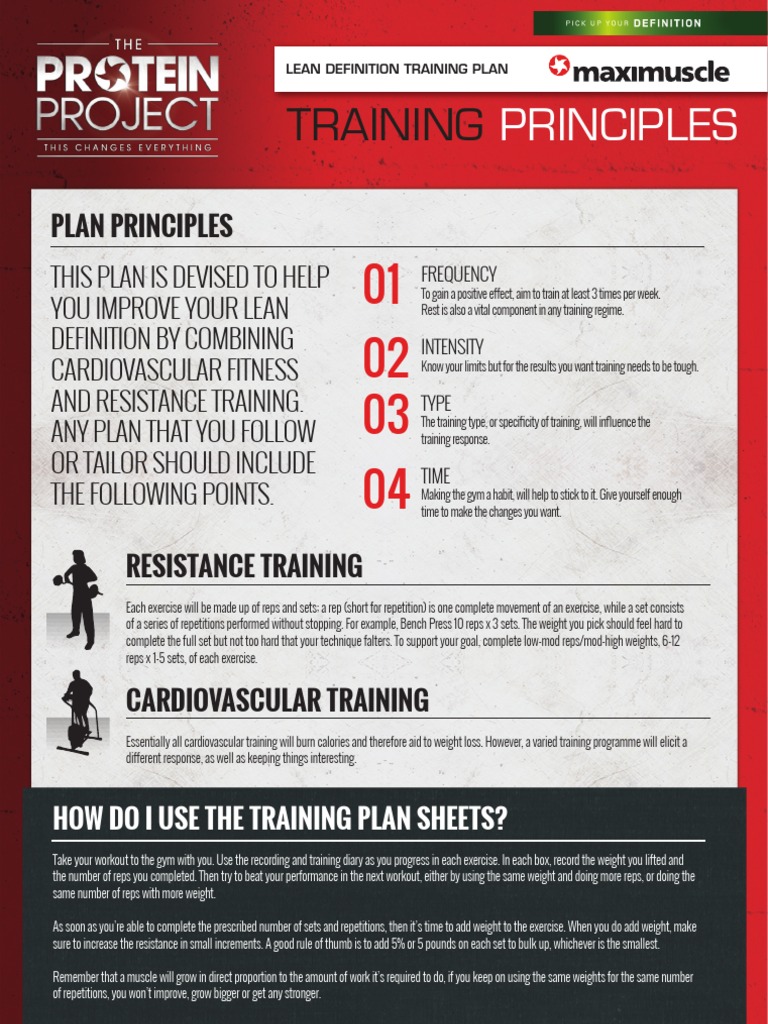 Lean Definition Training Plan Strength Training Limbs (Anatomy)