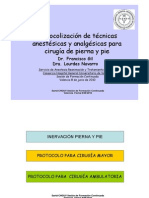 GIL Protocolo Anestesia Cirugia ORTOPEDICA Pierna Pie Sesion SARTD CHGUV08!06!10