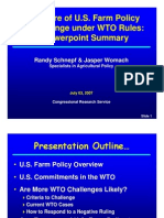 Exposure of U.S. Farm Policy To Challenge Under WTO Rules: A Powerpoint Summary