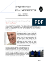 Provincial Newsletter Ed.034 - 01.08.13