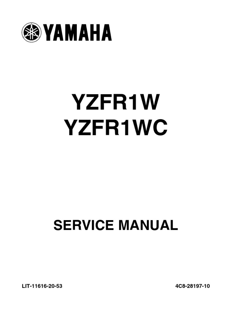 Yamaha R1 Service Manual 2007 | PDF | Throttle | Fuel Injection