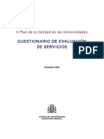 Cuestionario de Evaluación de Servicios