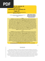 Avaliação do consumo de suplementos