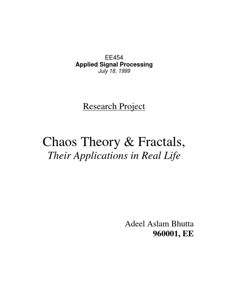 Chaos Theory Fractals Pdf Chaos Theory Fractal