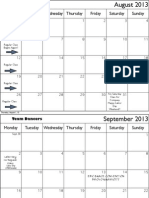 Team Calendars 2013