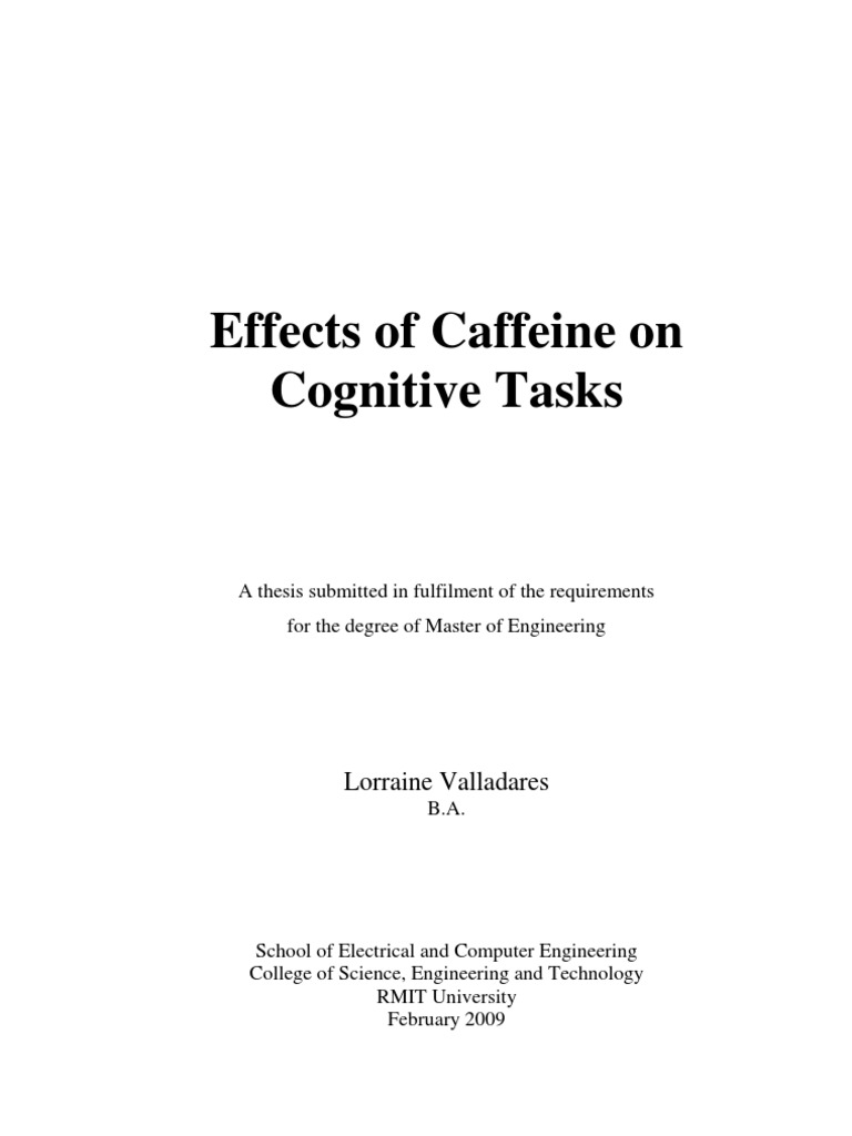 Caffeine's Impact on Cognitive Performance | PDF | Caffeine | Working ...