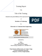 1873 2 Training Report Format ECE