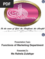 Download Functions of Marketing Departments by Muhammad USMAN SN15761654 doc pdf