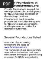 Download Foundation Funds for NGOs by fundsforngos SN15761762 doc pdf