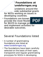 Foundation Funds For NGOs