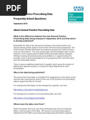FAQs Practice Level Prescribing