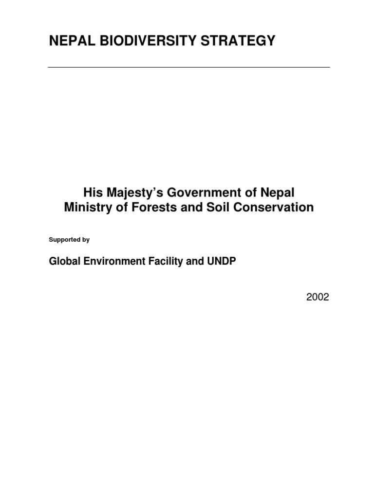 Nepal Biodiversity Strategy 2002 Pdf Pdf Biodiversity