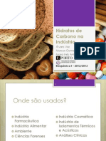 'Hidratos de Carbono na Indústria' - Trab. Bioquímica