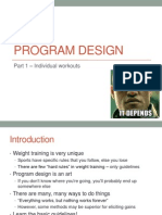 Lecture 8 - Resistance Training Program Design Part 1