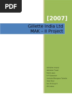 Gillette India LTD MAK - II Project: Group 6 Section B