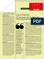 Luz y Fuerza: 10 Errores de Calderón: Mostrador