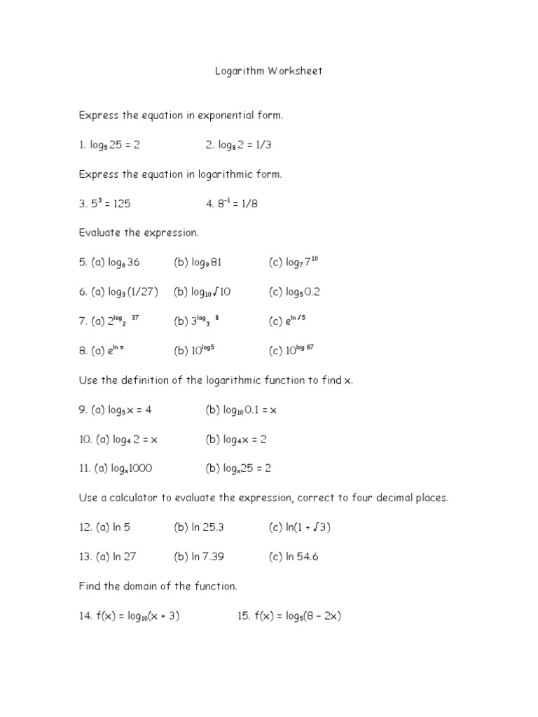 logarithm-worksheet-pdf-logarithm-function-mathematics
