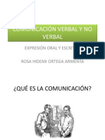 COMUNICACIÓN VERBAL Y NO VERBAL