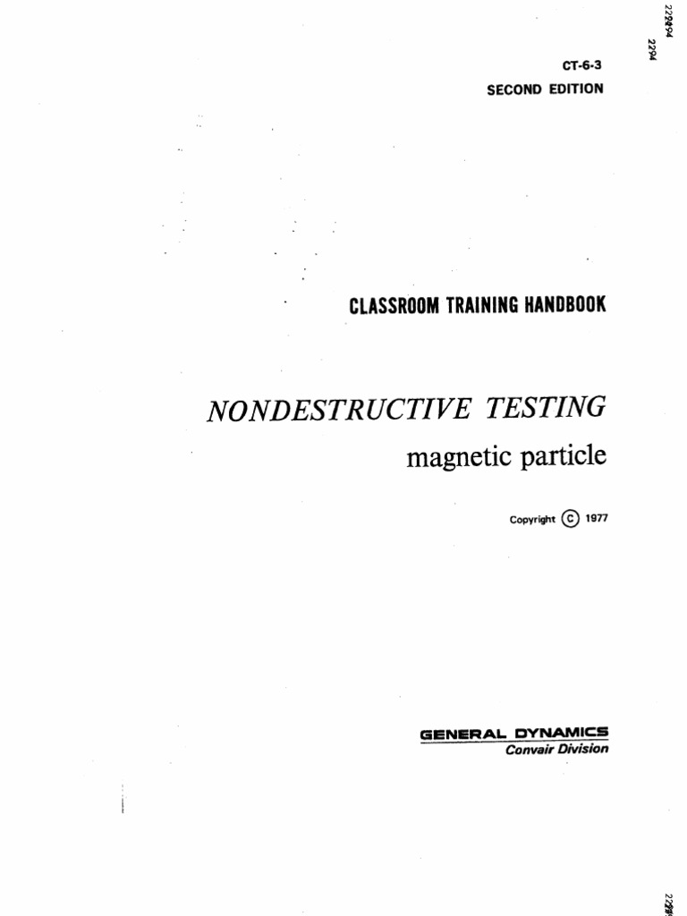 NDT - Classroom Training Handbook - MT | PDF