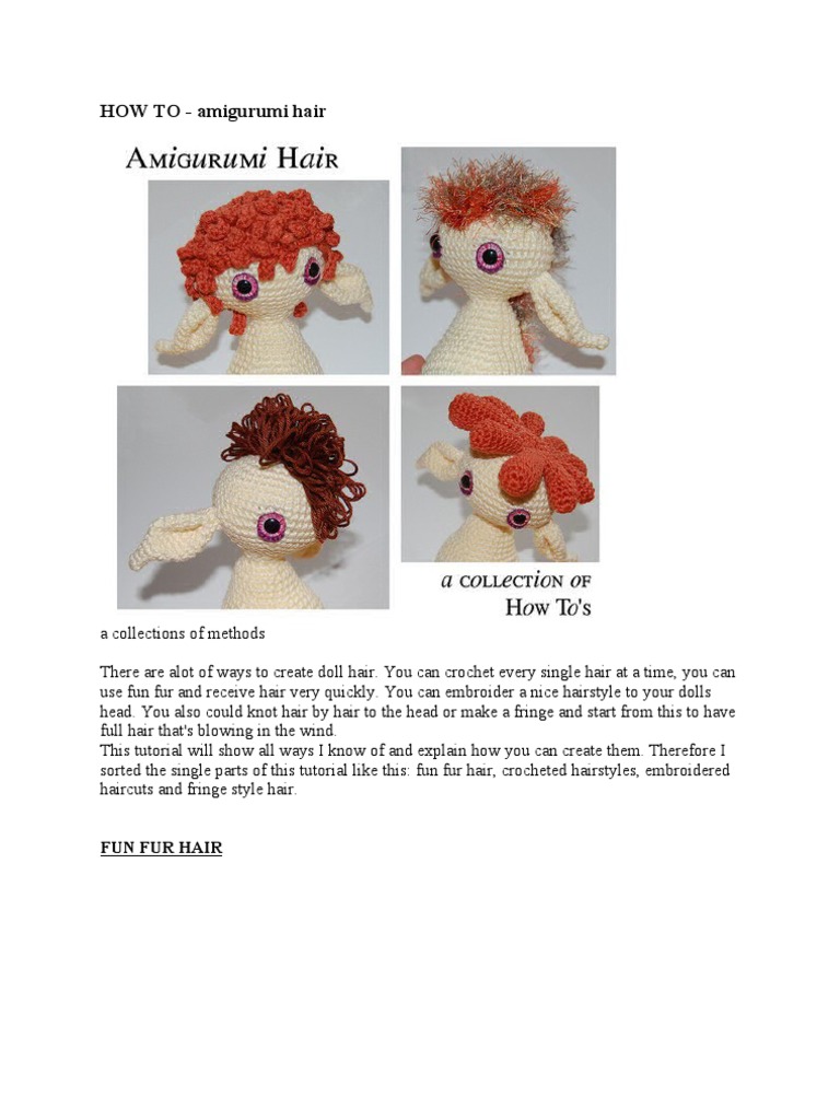 HOW to Do Amigurumi Hair | Crochet | Textiles