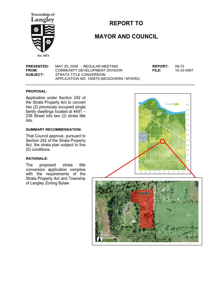 R2McGovern Myers Strata Conversion Zoning Septic Tank