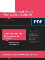 Caracteristicas de Los Proyectos de Calidad