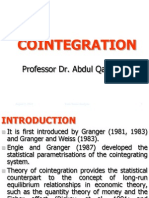 Cointegration: Professor Dr. Abdul Qayyum