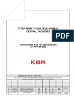Piping Stress Analysis Specification for PTTEP Arthit Field Development