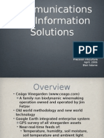 Communications and Information Solutions: Precision Viticulture April, 2006 Blair Adams