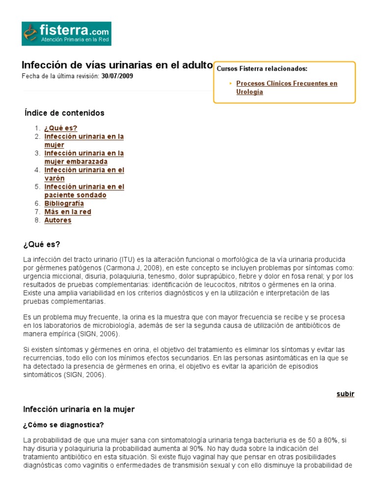 Guía Clínica De Infección De Vías Urinarias En El Adulto