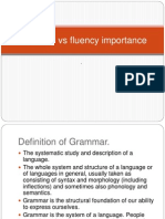 Accuracy vs Fluency Importance